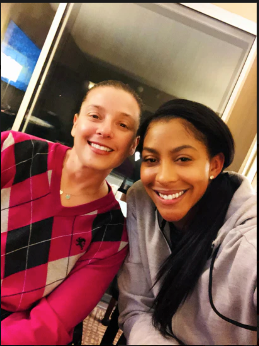 Joan Rubinger with Candace Parker